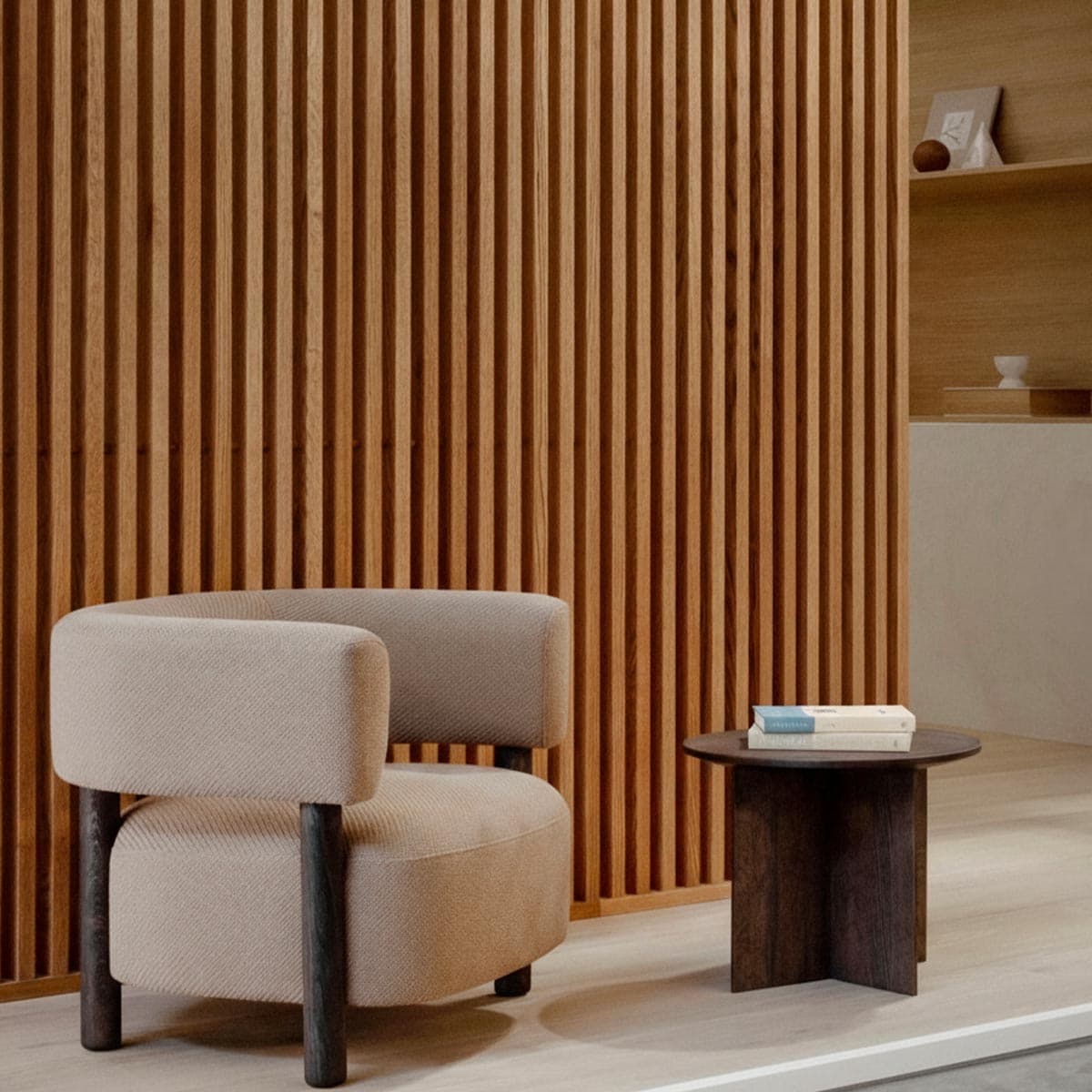 Focus sedia con tavolino in legno